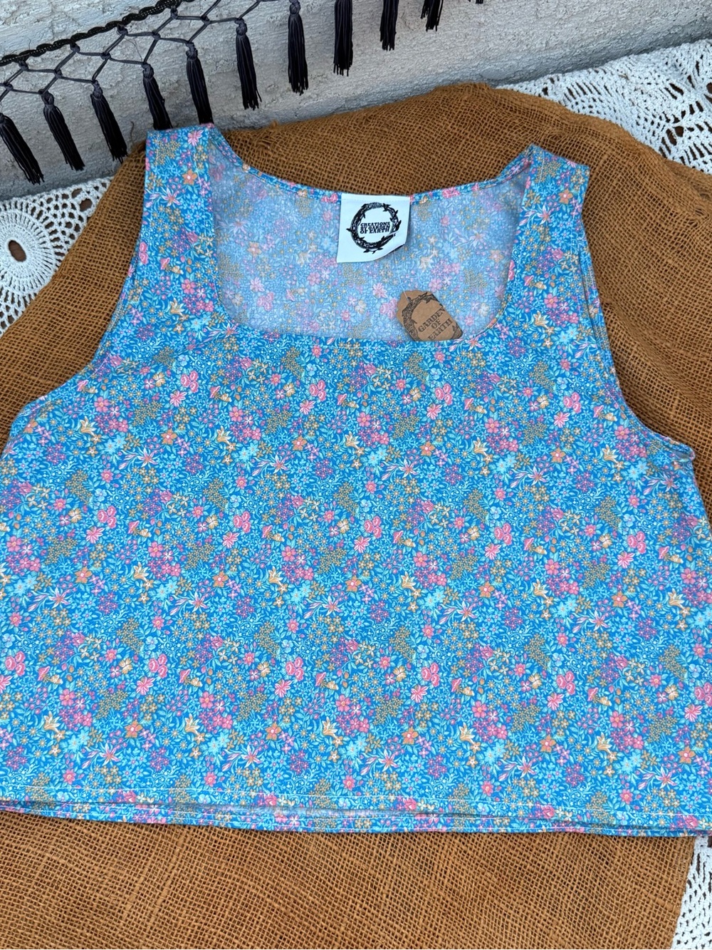 Vintage fabric handmade top